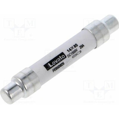 LOVATO ELECTRIC FE05D025 Pojistka: tavná; 25A; 1,5kVDC; gPV; 10x85mm