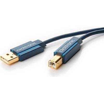 Clicktronic 11.90.1303 USB 2.0, USB A(M) - USB B(M), 3m