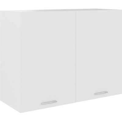 vidaXL Висящ шкаф, бял, 80x31x60 см, ПДЧ (801276)