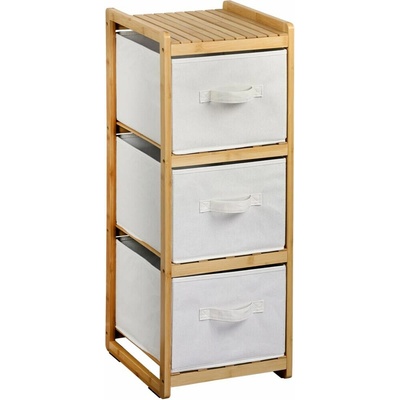 KESPER Regál s boxy 87 x 29,5 x 33,5 cm, 3 police, bambus KESPER 54276