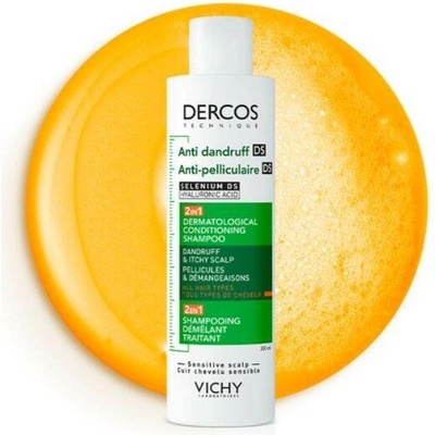 VICHY Dercos 2 v 1 Šampon a kondicionér proti lupům 200 ml
