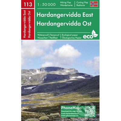 Hardangervidda East 1:50 000