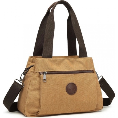 Dámská plátěná multifunkční Crossbody taška Kono Saviora hnědá