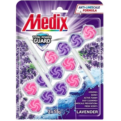 Medix Ароматизатор за тоалетна Medix WC Lavender, 55 g, 3 броя (5070100160)