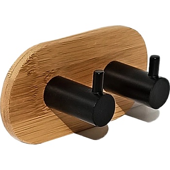 Image 1 of ЗАКАЧАЛКА ДВОЙНА plain ЧЕРНО/БАМБУК ОВАЛ (71108042)