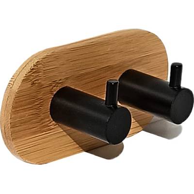 ЗАКАЧАЛКА ДВОЙНА plain ЧЕРНО/БАМБУК ОВАЛ (71108042)