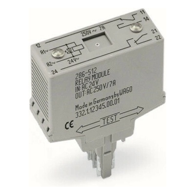 WAGO Relé 286-312 7A 24V DC IP20 šedá