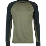 Stoic Мъжко мериносово термобельо Stoic Merino180 BengtSt. L/S Merino base layer - Black / Olive Green - размер 4XL (015-2080-1318)