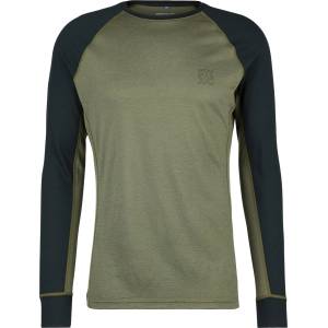 Stoic Мъжко мериносово термобельо Stoic Merino180 BengtSt. L/S Merino base layer - Black / Olive Green - размер 4XL (015-2080-1318)
