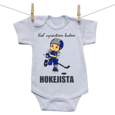 Boodyy Body s krátkym rukávom Keď vyrastiem budem hokejista