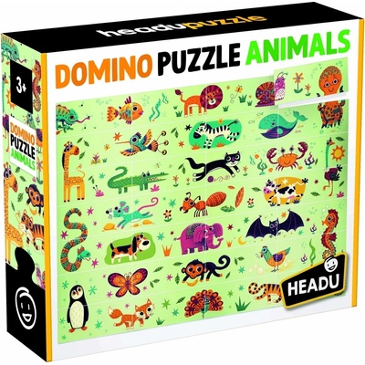 Headu Детска игра Headu - Домино пъзел с животни (HMU55270)