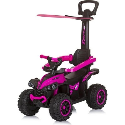 Chipolino so strieškou a vodiacou tyčou ATV růžové