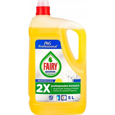 Fairy 2x Tekutý prostriedok na umývanie riadu Lemon 5 l