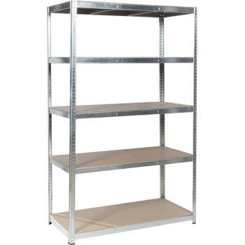 Carmen Метален стелаж Carmen CR-1012 E - 180х120х60 см, до 250 кг на рафт - цинк (3580552_1)