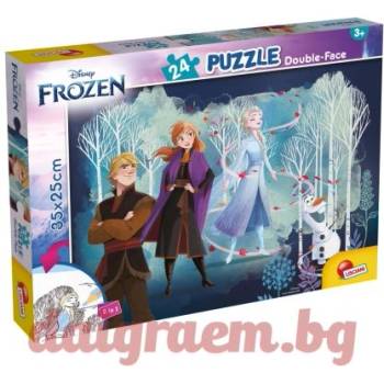 Lisciani Пъзел lisciani 99481 - 24 части - Замръзналото кралство, двулицев пъзел (li99481)