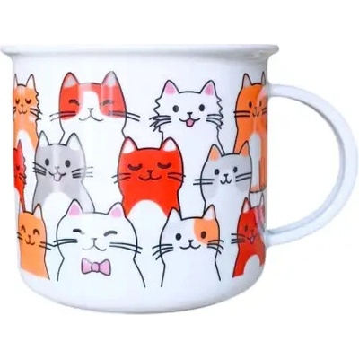 Český porcelán Dubí Hrnček Tina mačky 380 ml
