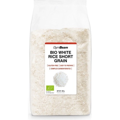 GymBeam БИО бял късозърнест ориз 500 g