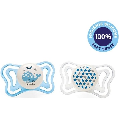 Chicco Physio Light silikon nočný chlapec 2 ks V001525