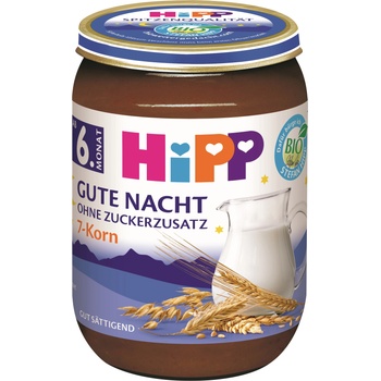 Hipp Био млечна каша Hipp Лека нощ - 7 зърна, 190 g (5516)