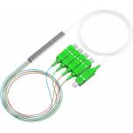 Conneu Оптичен PLC сплитер 1х4 с SC-APC конектори, Blockless, 0.7 м. , Conneu (CNPLC-104-SCA0.7-SCA0.7-BL)
