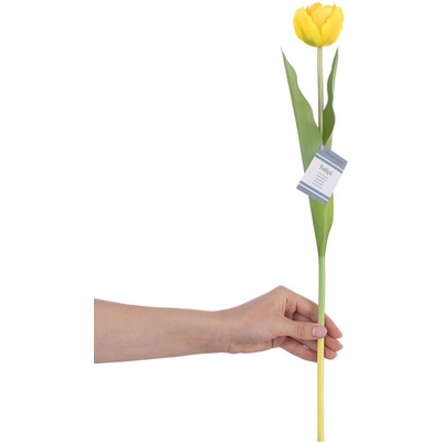 AmeliaHome Umelá kvetina Tulipán žltá