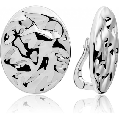 Sparkling Jewels Oválne strieborné náušnice EAS26