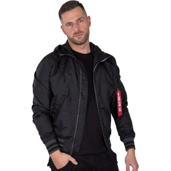 Alpha Industries bunda pánska MA-1 LW HOODED PZ black čierna