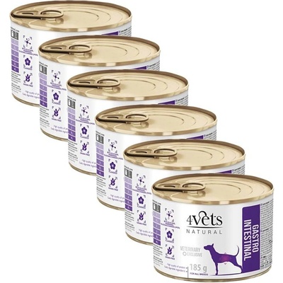 4Vets Dog Natural Veterinary Exclusive Gastro Intestinal 6 x 185 g