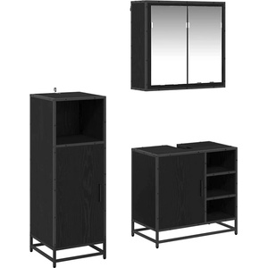 vidaXL Комплект мебели за баня 3 бр. Черния дъб 65 x 33 x 60 см (3402452)