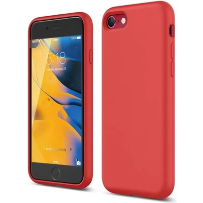 elago Silicone Case - качествен силиконов (TPU) калъф за iPhone SE (2020), iPhone 8, iPhone 7 (червен)
