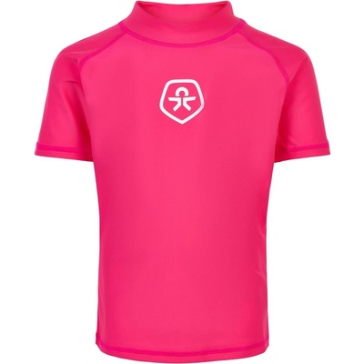 Dívčí tričko na koupání Color Kids-T-shirt solid UPF 50+ Pink Yarrow