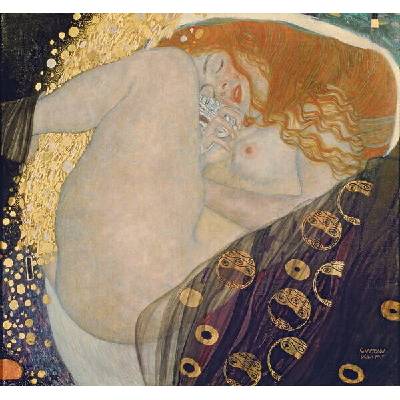 Plagát, Obraz - Danae, Klimt, Gustav, 40 × 40 cm