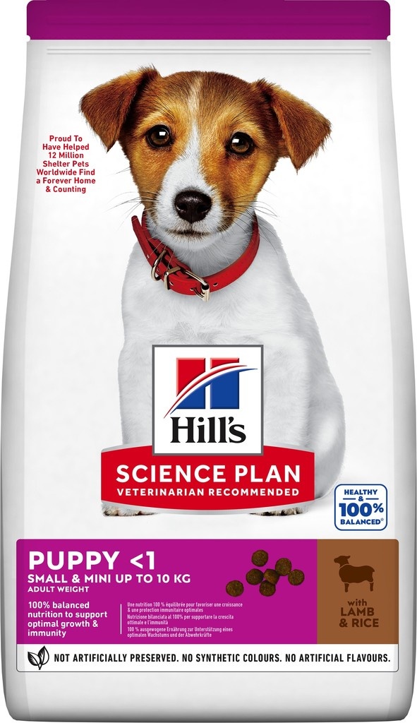 Hill's Science Plan granule pro štěňata malých plemen s jehněčím a rýží 6 kg Hill's Science Plan granule pro štěňata malých plemen s jehněčím a rýží 6 kg