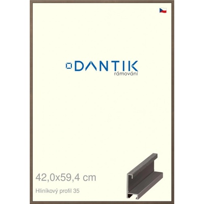 DANTIK rám na obraz 42 x 59,4 Hnědá tmavá