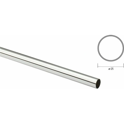 Satos Šatní tyč CR 3m/25mm/0,7mm kulatá