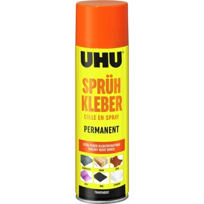 Uhu sprejové lepidlo permanentní transparentní 500 ml
