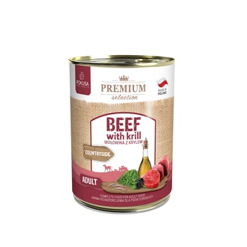 POKUSA POKUSA - консерва за кучета с говеждо и крил - 400гр (PO_1BfKrill-400)