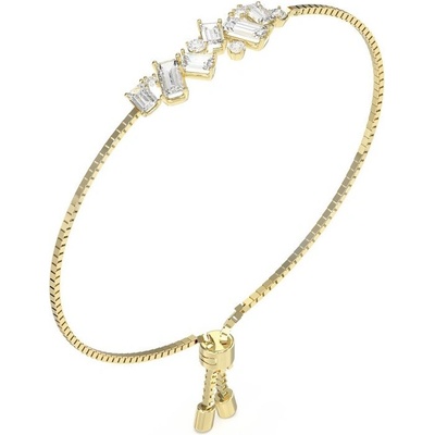 Guess Pozlátený náramok s kryštálmi a zirkónmi Chandelier JUBB05363JWYG 18,5 cm