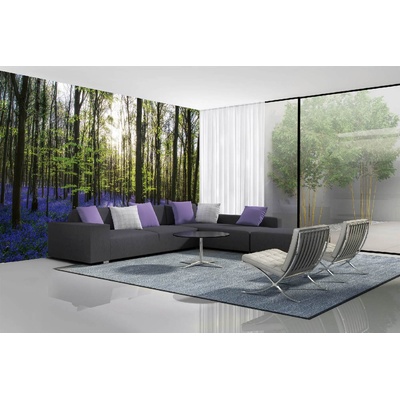 DIMEX ART Самозалепваща се флизелинова фототапета килим от сини камбанки 375 x 250 см