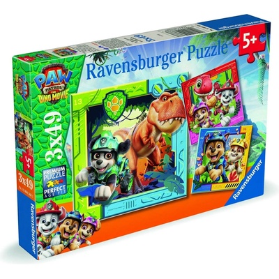 Ravensburger Tlapková patrola Dinosauří film 3 × 49 dílků