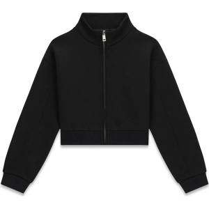 GUESS Детски памучен суичър Guess с релефно 4G лого и цип в класически черен цвят
