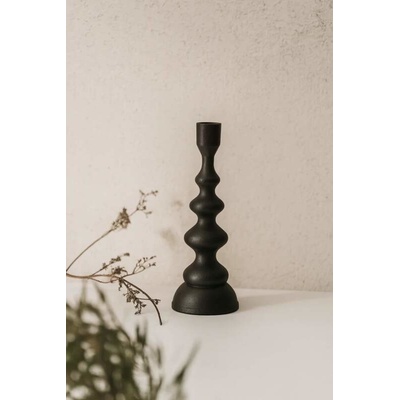 BePureHome kovový svícen Twisted, černý, 28 cm