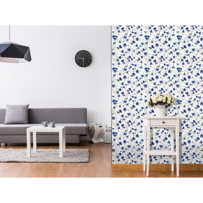 DIMEX ART Луксозна флизелинова тапета синя метличина