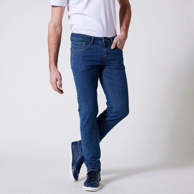 Blancheporte džínsy s tvarovaným pásom a 5 vreckami pre strednú postavu denim