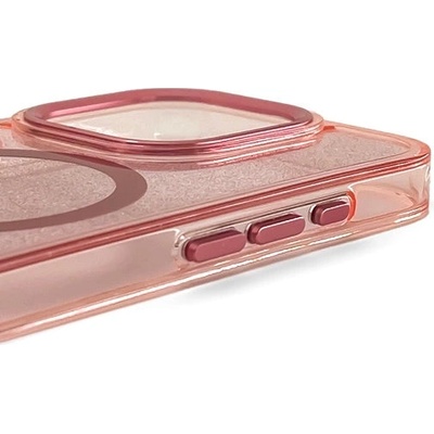 HQWear Блестящ калъф с MagSafe за iPhone 16e - розов (5907769374678)