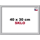 BFHM Plastový rám 40x30cm stříbrný