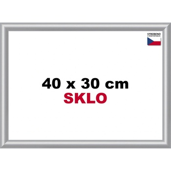 BFHM Plastový rám 40x30cm stříbrný