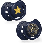 LOVI Силиконови залъгалки Lovi - Stardust, 6-18 m, 2 броя, Сини (22/894_blu)