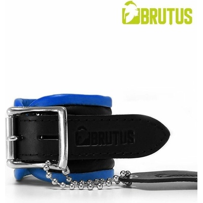 Brutus Leather Wrist Restraints Black Blue