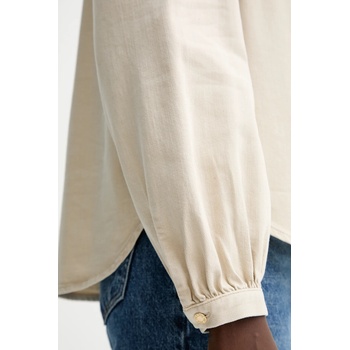 rag & bone Риза Rag & Bone дамска в бежово със стандартна кройка с права яка RJ0225FSUSS (RJ0225FSUSS)